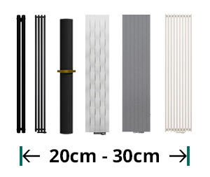 Grzejniki pokojowe pionowe - szerokość od 20cm do 30cm