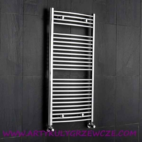 Scala Round Chrom 120x50cm 435W wąski grzejnik chromowany