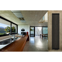 Radox Vertica Duo 1800x625 moc:3472W GRAFIT grzejnik dekoracyjny pionowy maksymalna moc-minimalna szerokość / do salonu o pow.30-40m2
