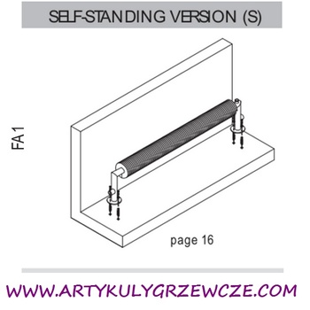 AG Design FA1-S Medium Tube 137x500 210W grzejniki dekoracyjny