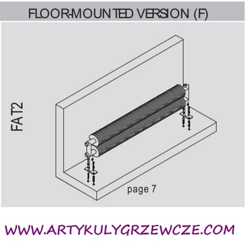 AG Design FA2-F Small Tube 284x1000 700W grzejnik styl industrialny