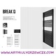 Break Q 1200x500 nowoczesny kształt, grzejnik dekoracyjny