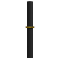 AG Spa Collection Belluno 1800x300 czarny mat + reling złoty połysk moc: 550W wąski grzejnik dekoracyjny