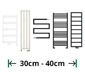 Grzejniki łazienkowe - szerokość od 30cm do 40cm